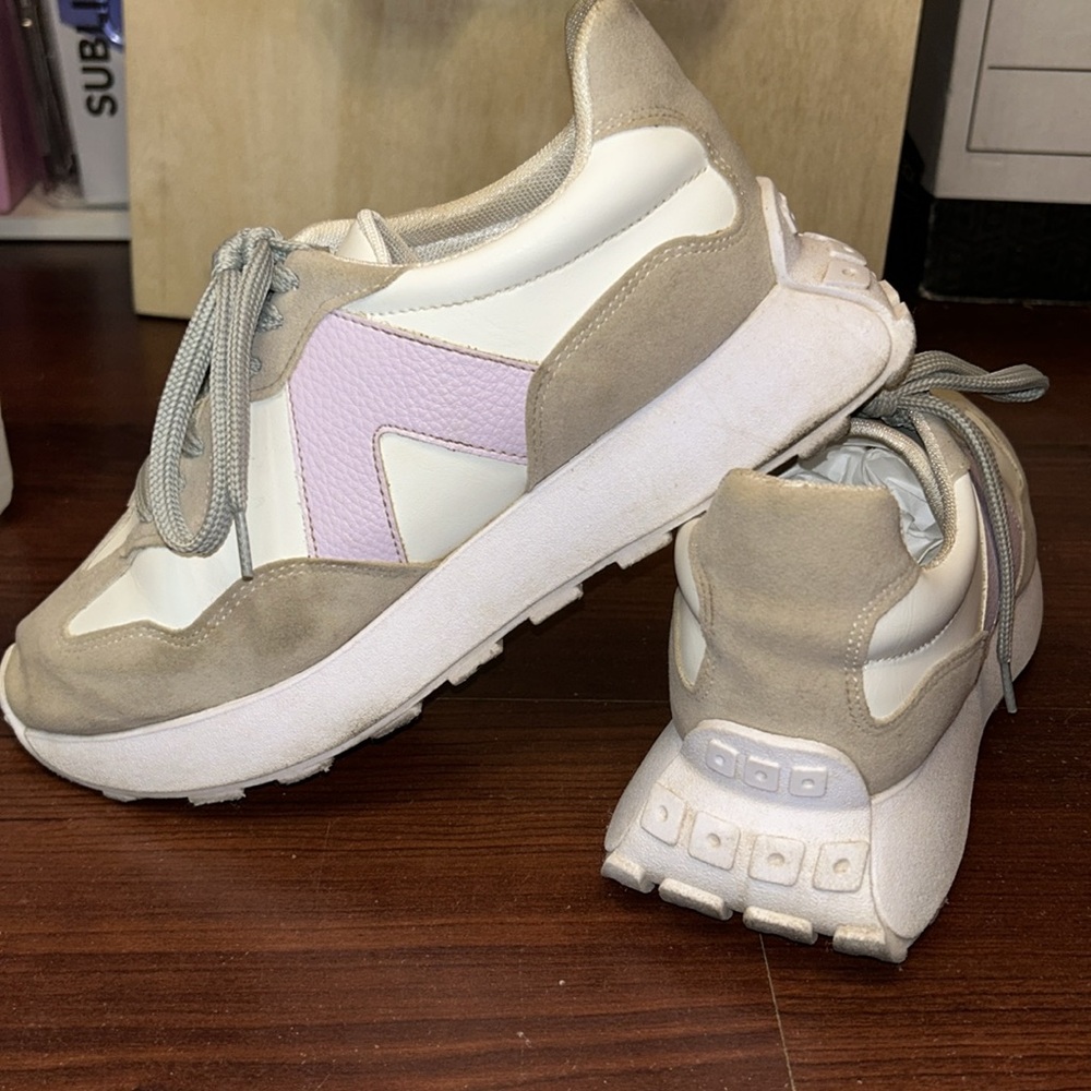 MKS Smith Sneaker - low top sneaker with pink and Faux Suede